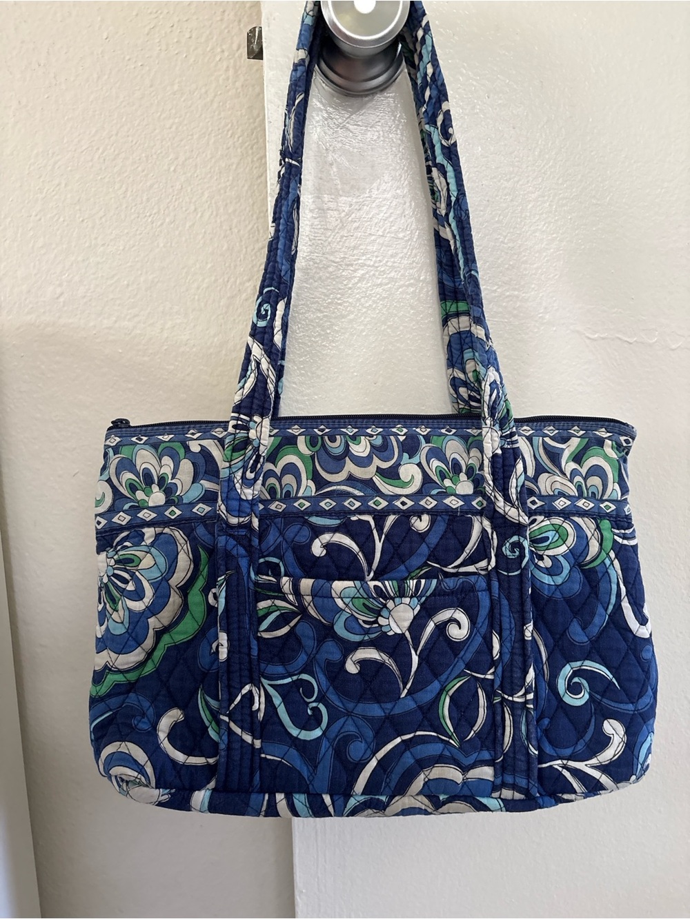 Vera Bradley villager tote Mediterranean blue